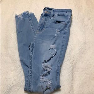 Light wash ripped skinny jeans. Price negotiable